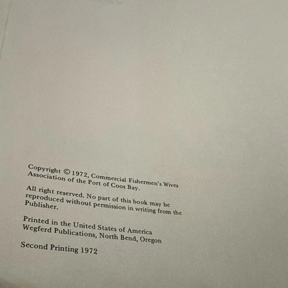 Cook Book Presented by The Fishwives of Charleston, Oregon [1972 · 2nd Printing]